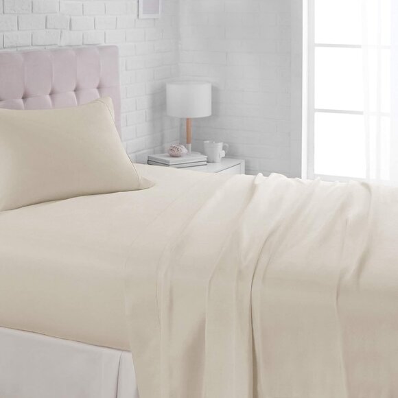 New 3-Piece Deep Pocket Beige Bedding Sheets • Twin - Picture 2 of 5